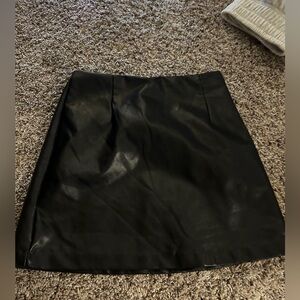 Abercrombie and fitch faux leather skort